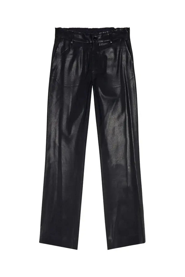 Cool Wool Pants With Denim-Trim Waist Diesel