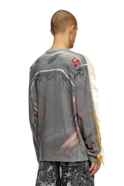 Long-Sleeve T-Shirt With  Fuzzy Trims Diesel
