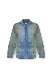 Denim Shirt With Solarised Folds Diesel