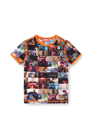 Stretch Jersey Top With Livestream Print Diesel