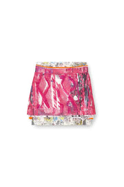 Layered Miniskirt With Peony Pop Print Diesel