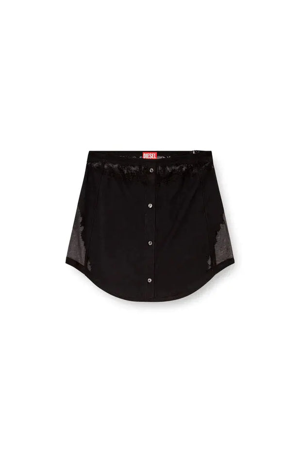 Skirt With Devoré Sweat Stains Diesel