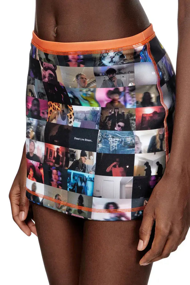 Mini Skirt With Pop Print Diesel