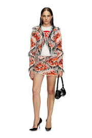 T-Shirt With Devoré Biscotto Logo Diesel