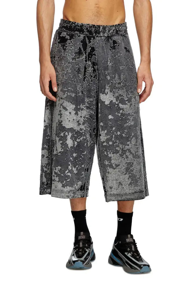 Burnout Sweat Shorts With Camo Effect Diesel