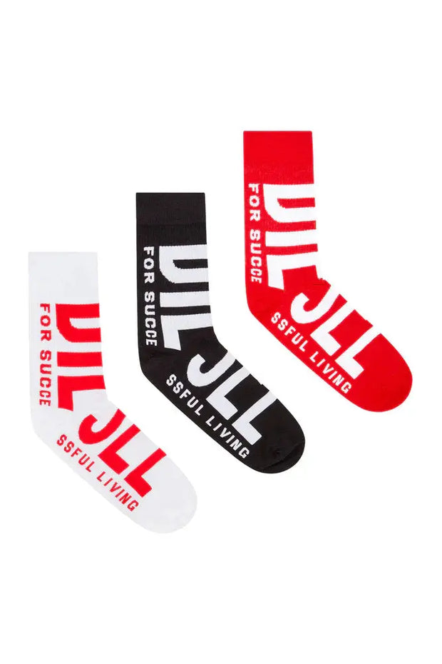 3-pack of maxi logo socks Diesel