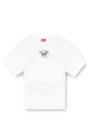 T-Shirt With Inside-Out Print Diesel