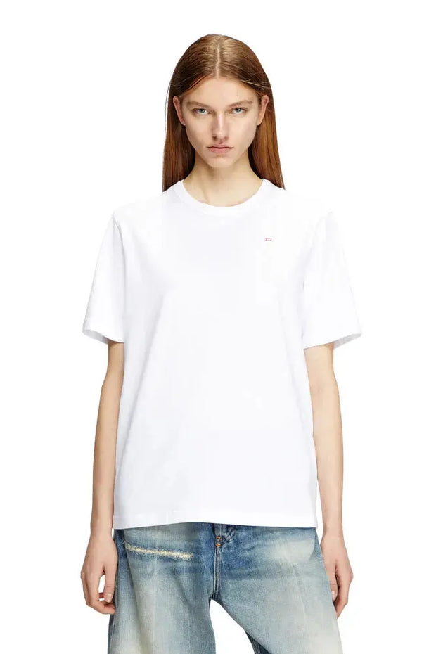 T-shirt with micro-embroidered logo Diesel