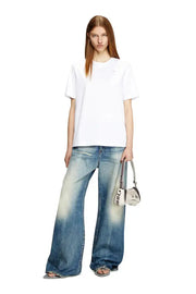 T-shirt with micro-embroidered logo Diesel