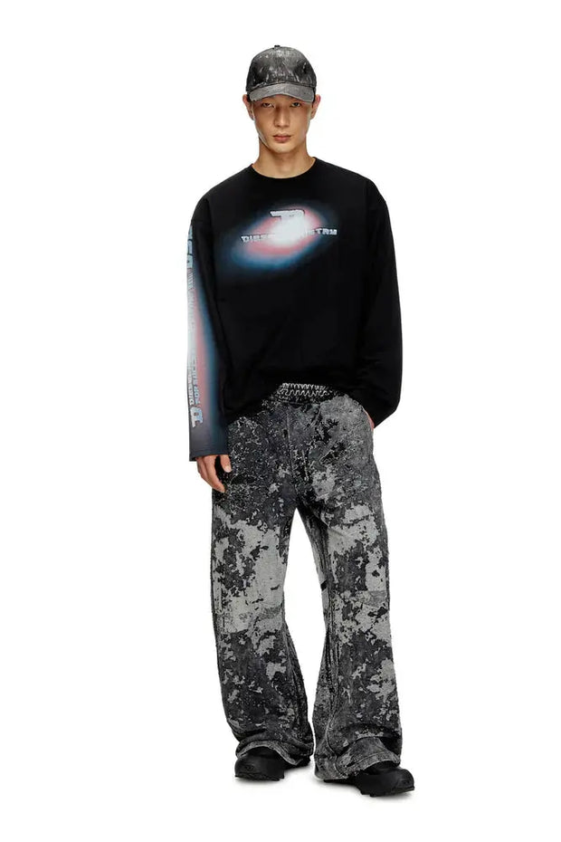 Burnout Track Pants With Camo Effect Diesel