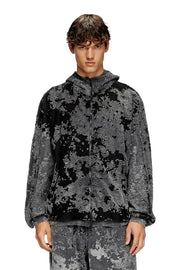 Burnout Hoodie With Camo Effect Diesel