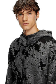 Burnout Hoodie With Camo Effect Diesel