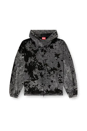 Burnout Hoodie With Camo Effect Diesel
