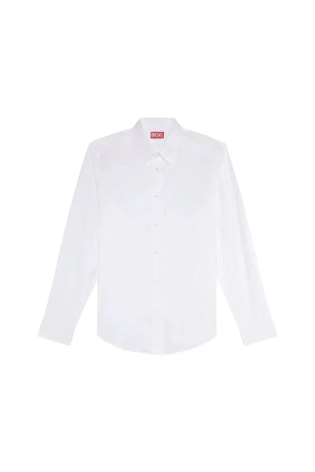 Micro-twill shirt with tonal embroidery Diesel