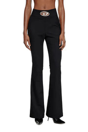 Twill pants with metal Oval D plaque Diesel