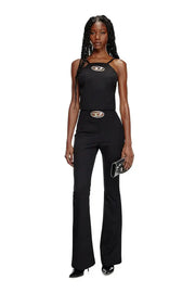 Twill pants with metal Oval D plaque Diesel