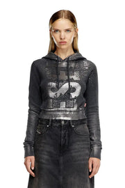 Cropped hoodie with metallic effects Diesel