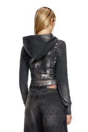 Cropped hoodie with metallic effects Diesel