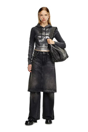 Cropped hoodie with metallic effects Diesel