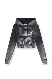 Cropped hoodie with metallic effects Diesel