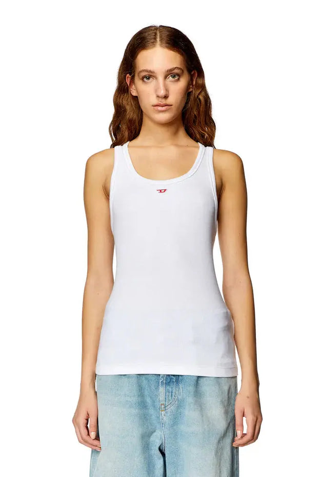 Tank top with embroidered D patch Diesel
