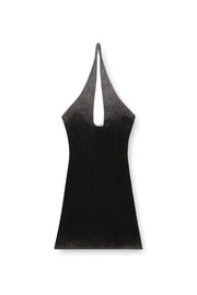 Short halter dress in faded ribbed knit Diesel