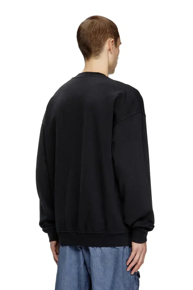 Sweatshirt with distressed flocked logo Diesel