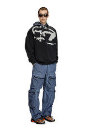 Sweatshirt with distressed flocked logo Diesel