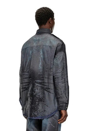 Shirt in peel-off denim and muslin Diesel