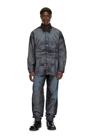 Shirt in peel-off denim and muslin Diesel