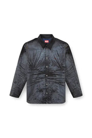 Shirt in peel-off denim and muslin Diesel