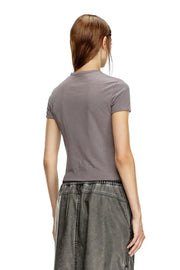 T-shirt with metallic flocked logo Diesel