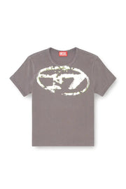 T-shirt with metallic flocked logo Diesel