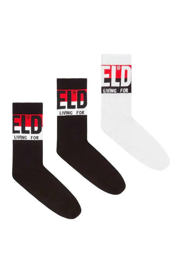 3-pack of socks with logo cuffs Diesel