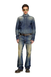 Moto jacket in streaky denim Diesel