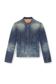 Moto jacket in streaky denim Diesel