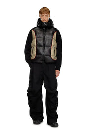 Hooded puffer vest in shiny ripstop Diesel