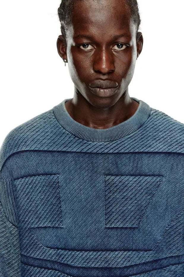 Denim-effect jumper in cotton Diesel