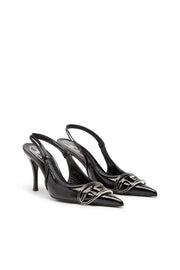 D-Venus-Slingback pumps in glossy wrinkled fabric Diesel