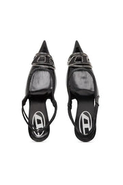 D-Venus-Slingback pumps in glossy wrinkled fabric Diesel