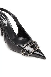 D-Venus-Slingback pumps in glossy wrinkled fabric Diesel