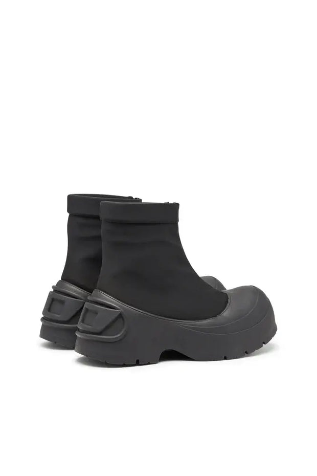 D-Donald-Rubber-trimmed ankle boots Diesel
