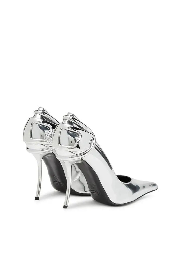 D-Ten&Half-Metallic pumps with curved heel Diesel