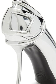 D-Ten&Half-Metallic pumps with curved heel Diesel