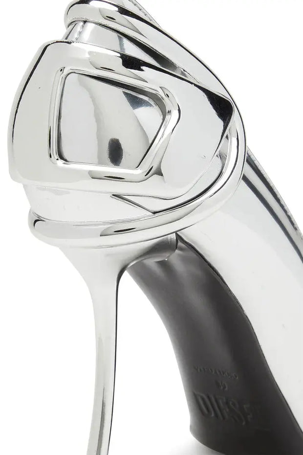 D-Ten&Half-Metallic pumps with curved heel Diesel