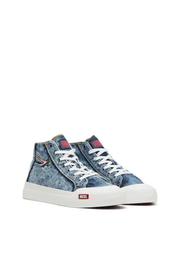 S-Athos-High-top denim sneakers with pocket detail Diesel