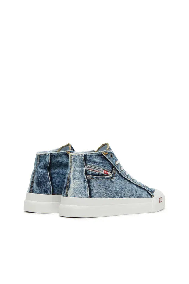 S-Athos-High-top denim sneakers with pocket detail Diesel