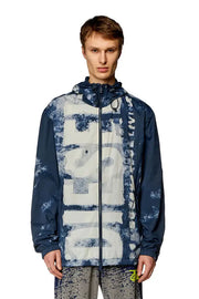 Watercolour-effect windbreaker with logo Diesel