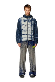 Watercolour-effect windbreaker with logo Diesel