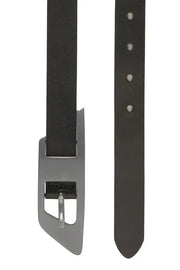 Leather belt with maxi D buckle Diesel